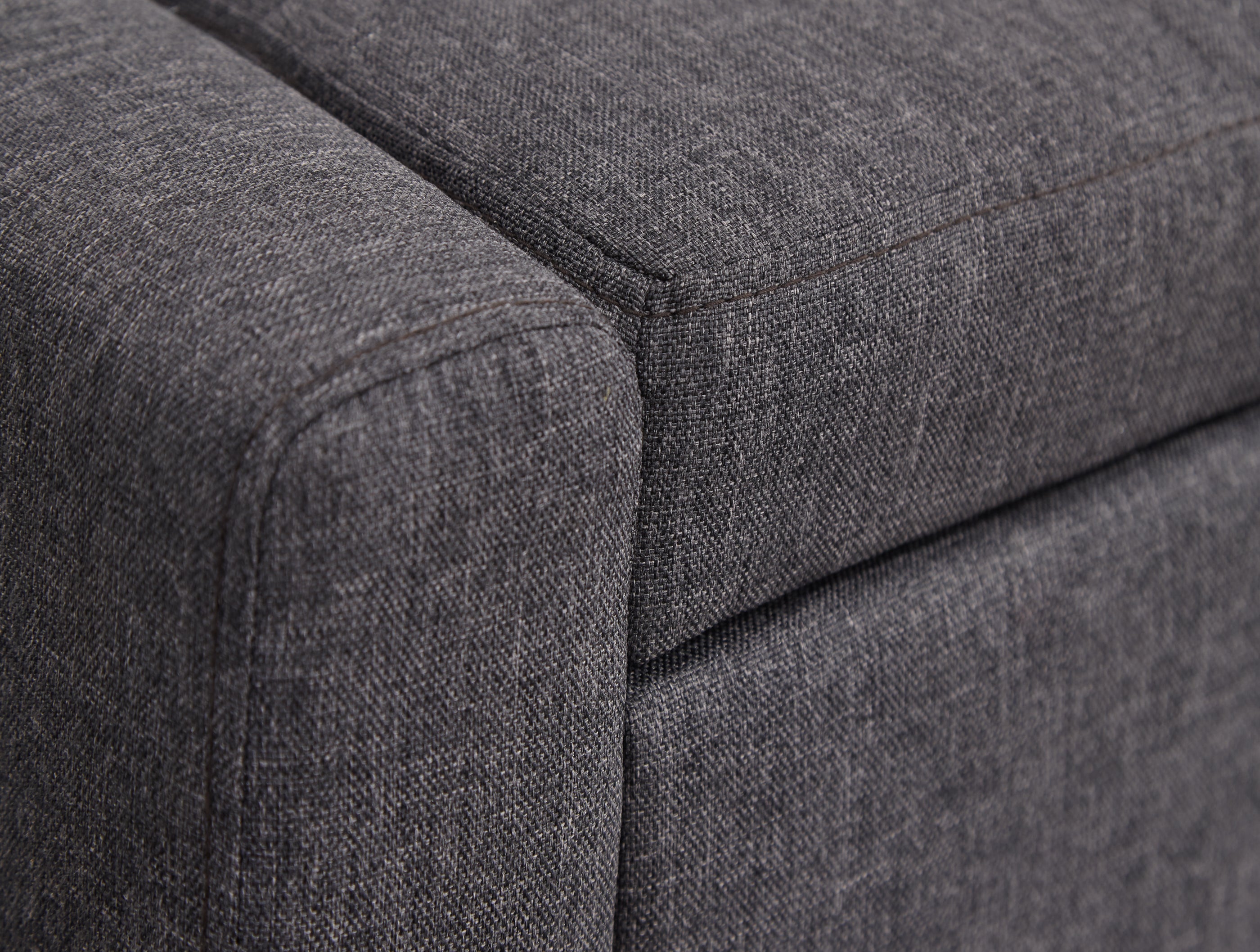 Verona Ottoman Bench Charcoal Grey Fabric – GFW, view 9