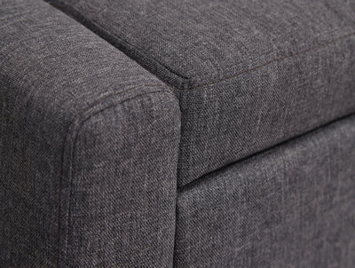 Verona Ottoman Bench Charcoal Grey Fabric – GFW, view 9