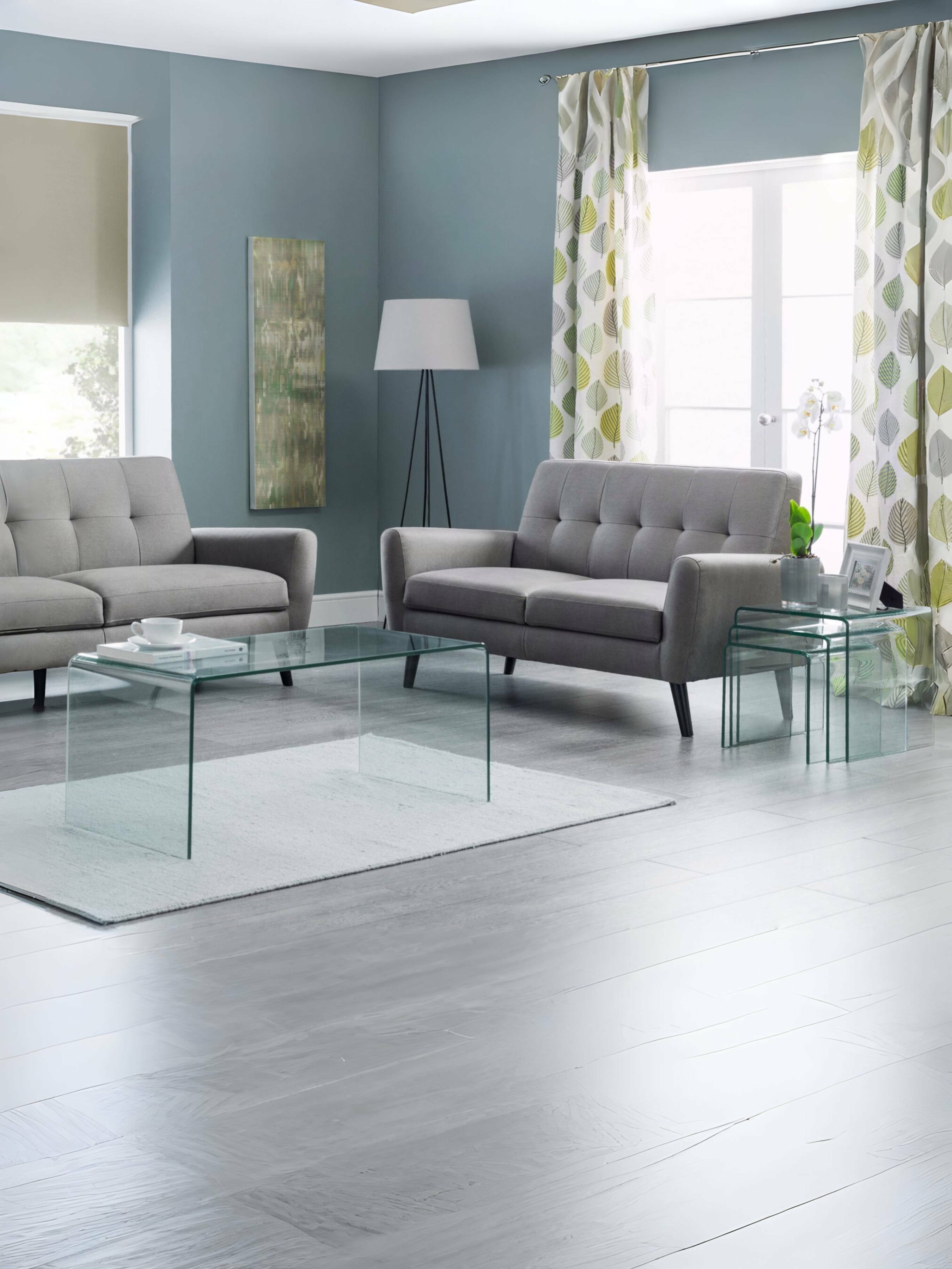 Amalfi Bent Glass Console Table – Julian Bowen, view 8