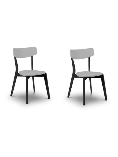 Casa Dining Chairs Grey/Black (Set of 2) – Julian Bowen