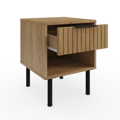 Nervata Lamp Table Oak – GFW, view 6