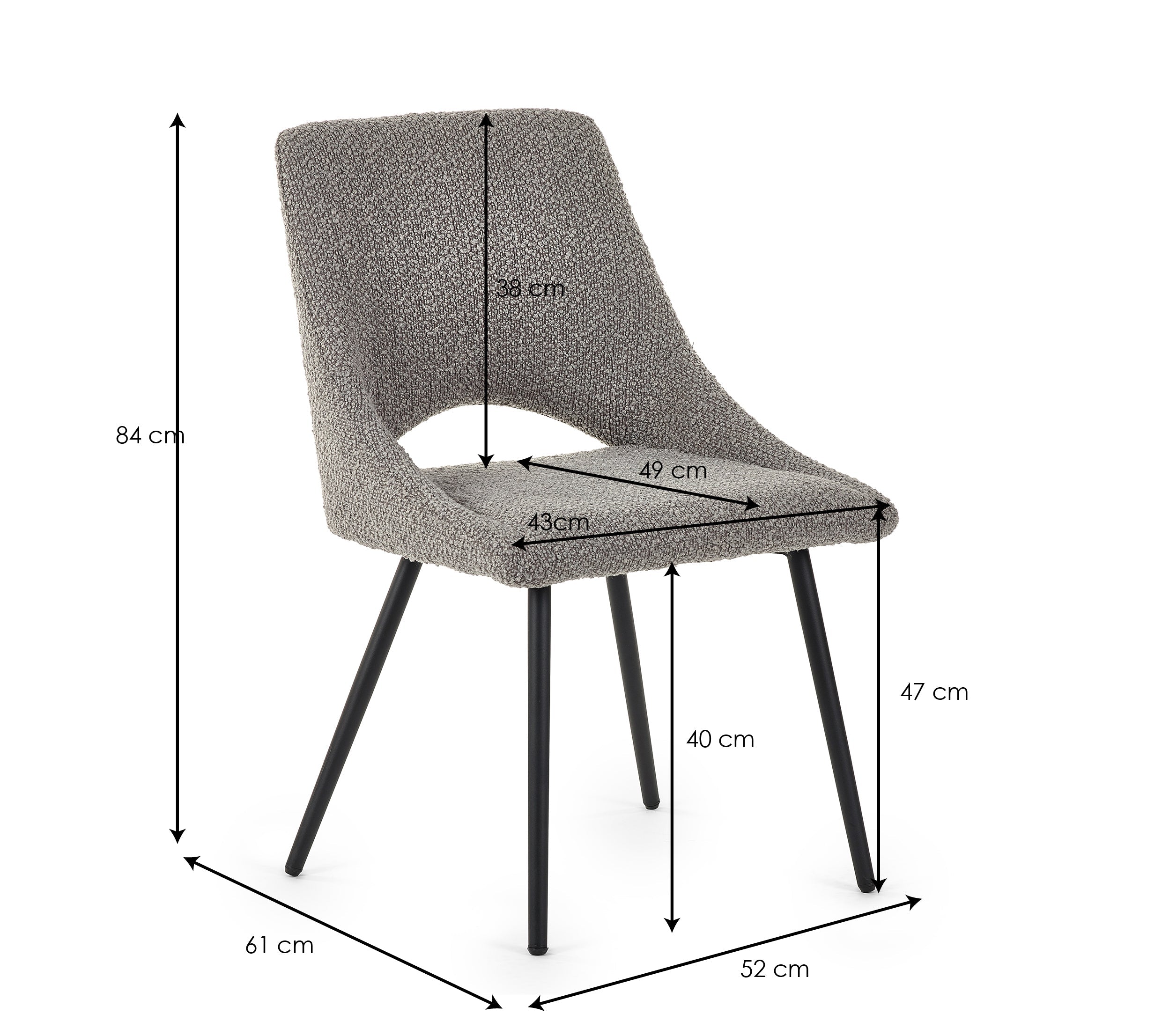 Luca Round Table & 4 Iris Ivory Chairs