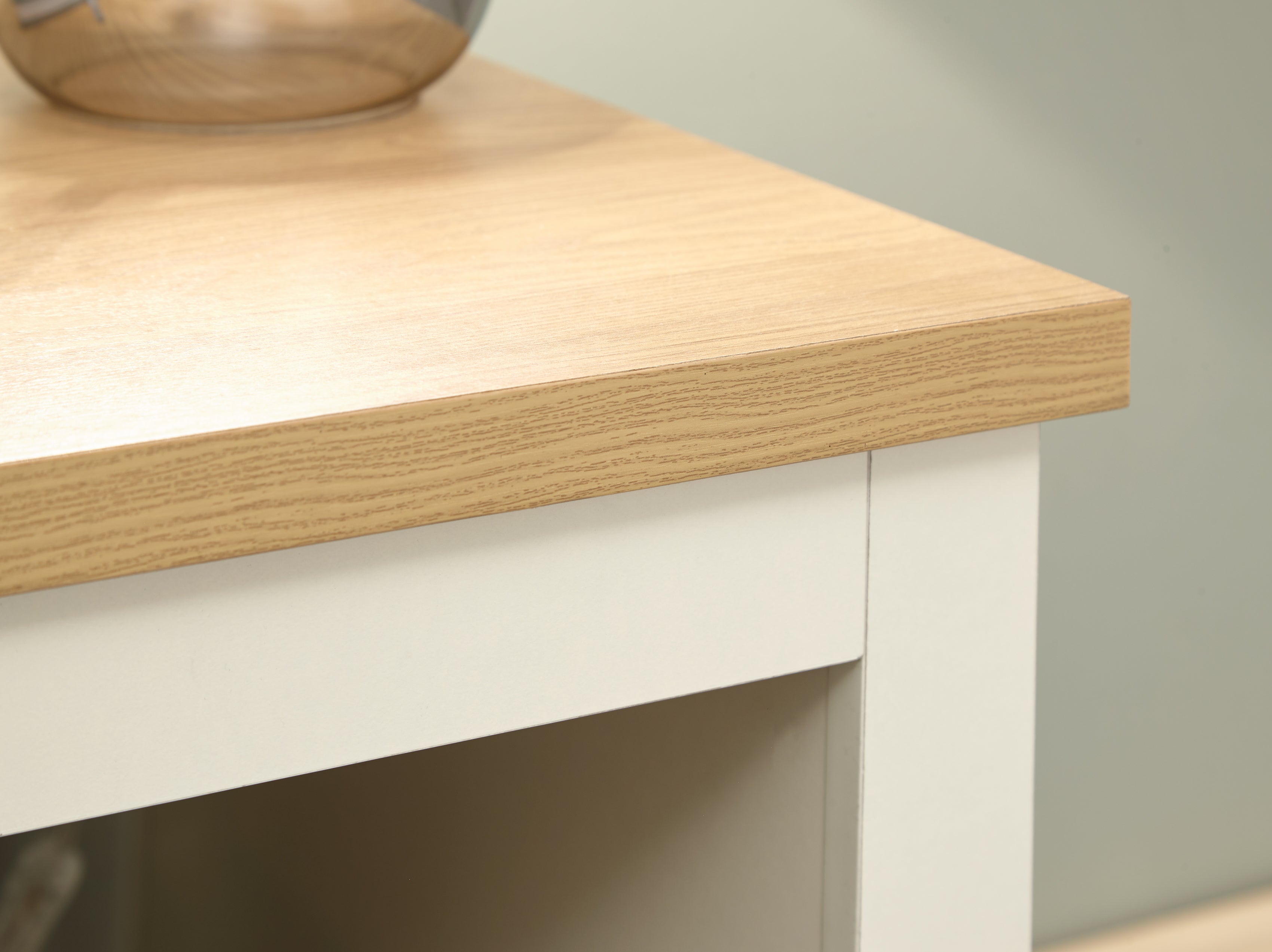 Lancaster Side Table With Shelf Cream – GFW, view 4