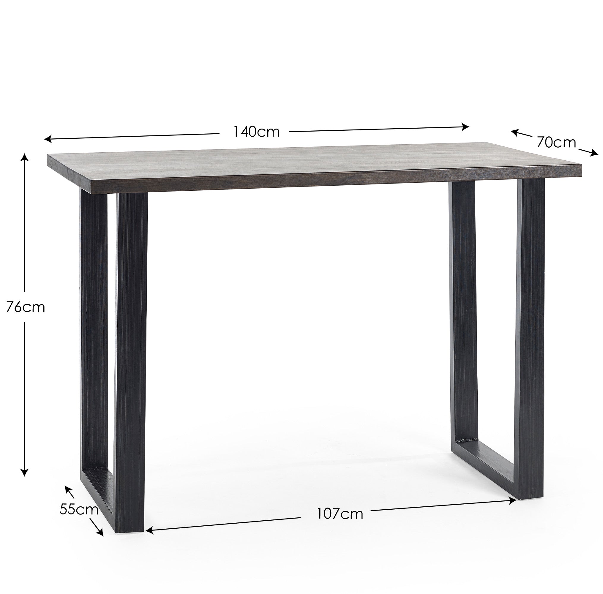 Brooklyn Dark Oak Bar Table And 2 Soho Bar Stool