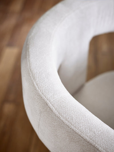 Elara Cream Chenille Upholstered  Chair – Julian Bowen, view 6