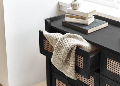 Sydney 6 Drawer Wide Chest - Black Ash – Julian Bowen, view 6