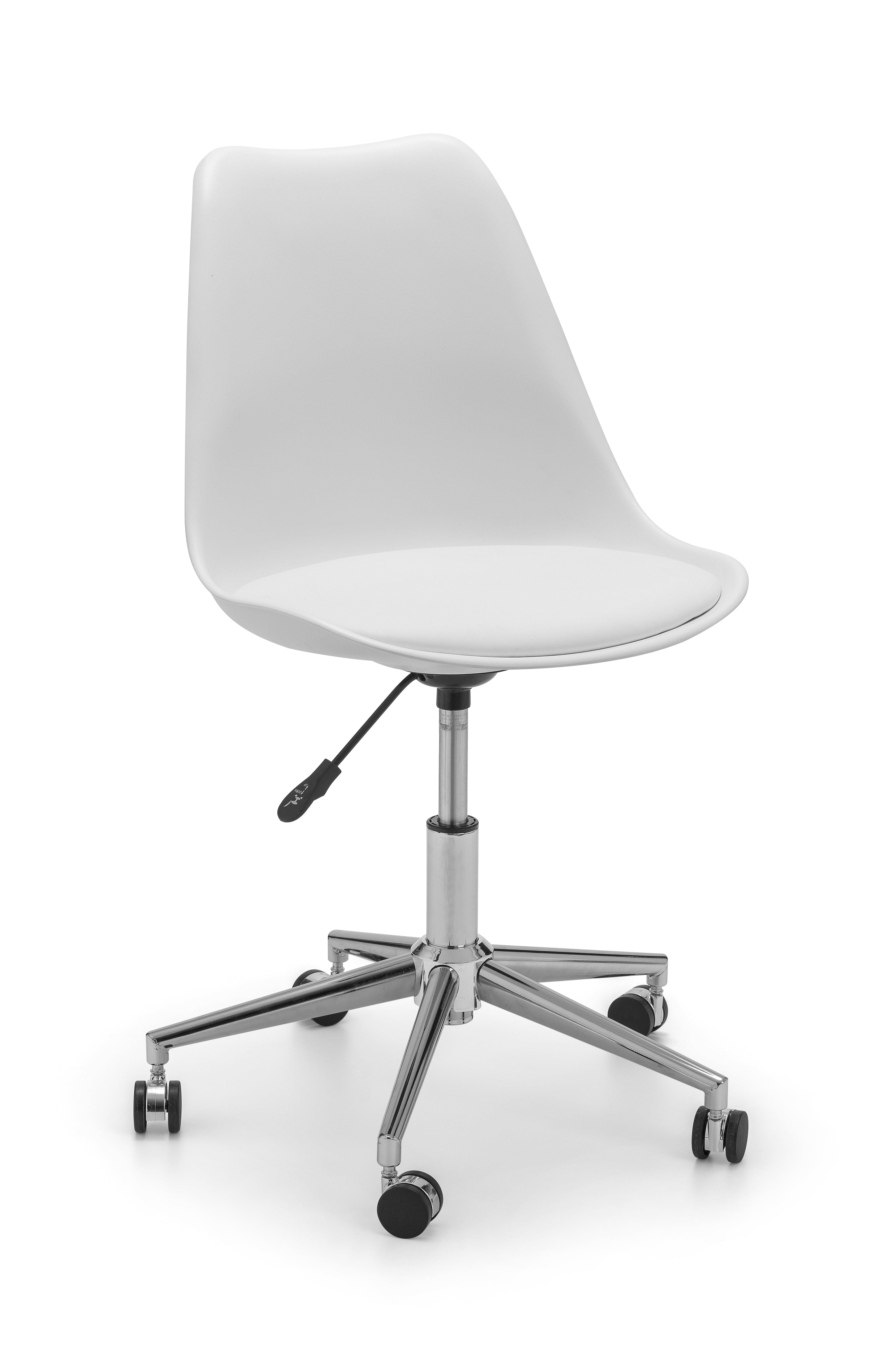 Erika Office Chair - White/Chrome – Julian Bowen