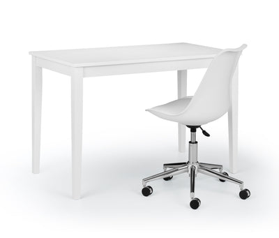 Erika Office Chair - White/Chrome – Julian Bowen, view 3