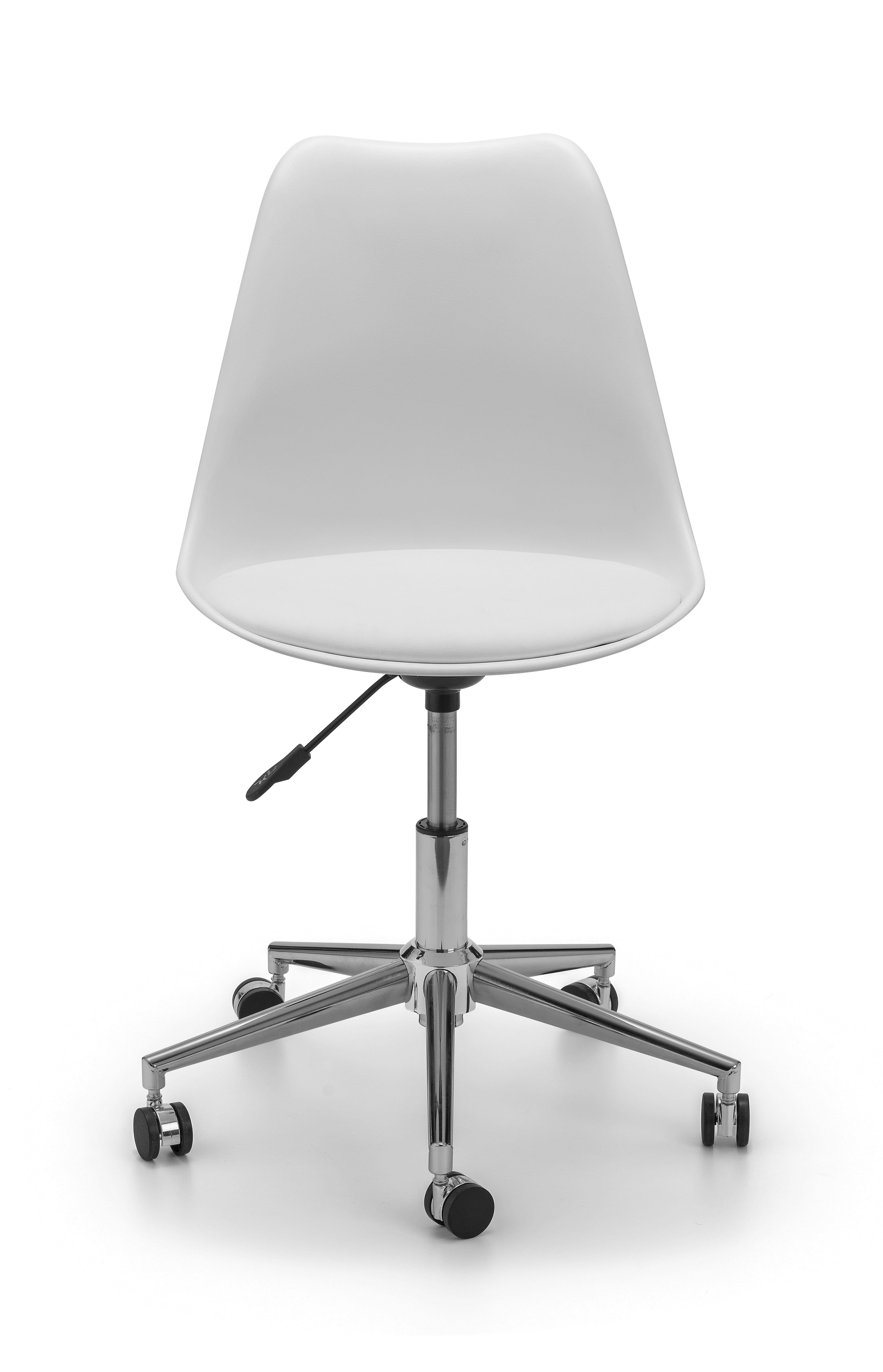 Erika Office Chair - White/Chrome – Julian Bowen, view 2