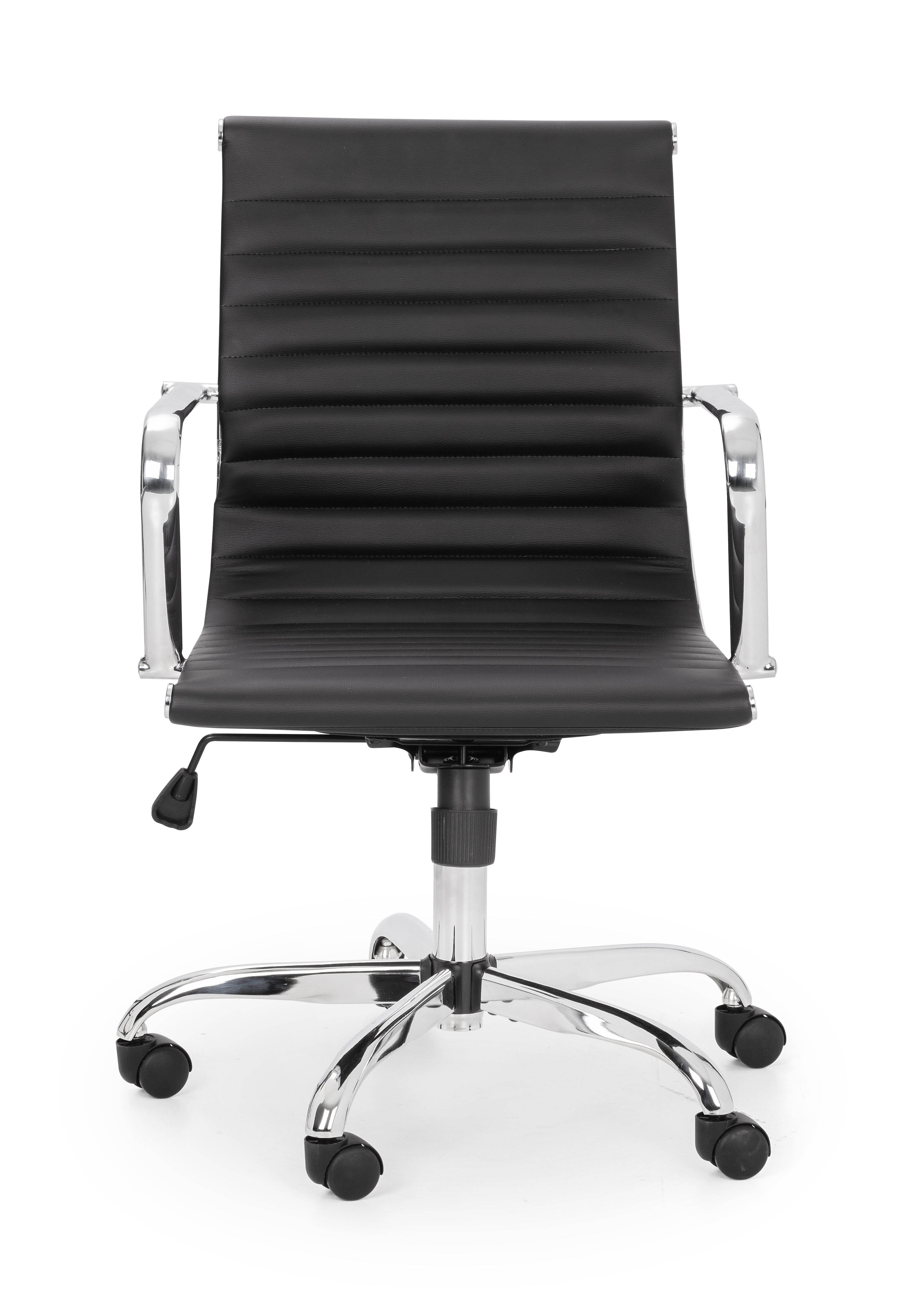Gio Black & Chrome Office Chair – Julian Bowen, view 2