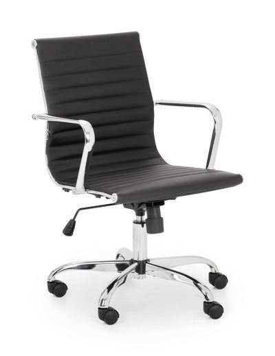 Gio Black & Chrome Office Chair – Julian Bowen