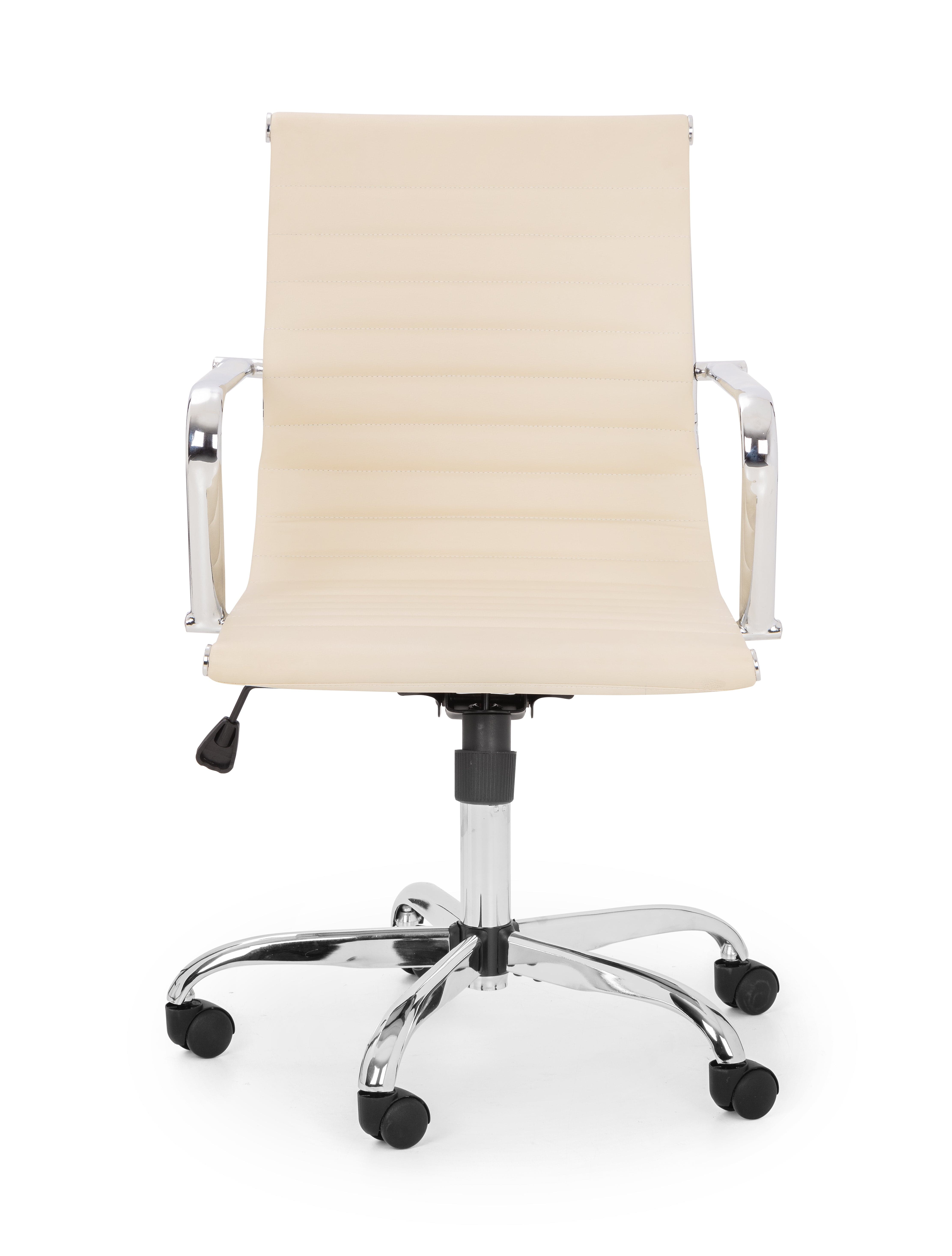 Gio Ivory & Chrome Office Chair – Julian Bowen, view 2