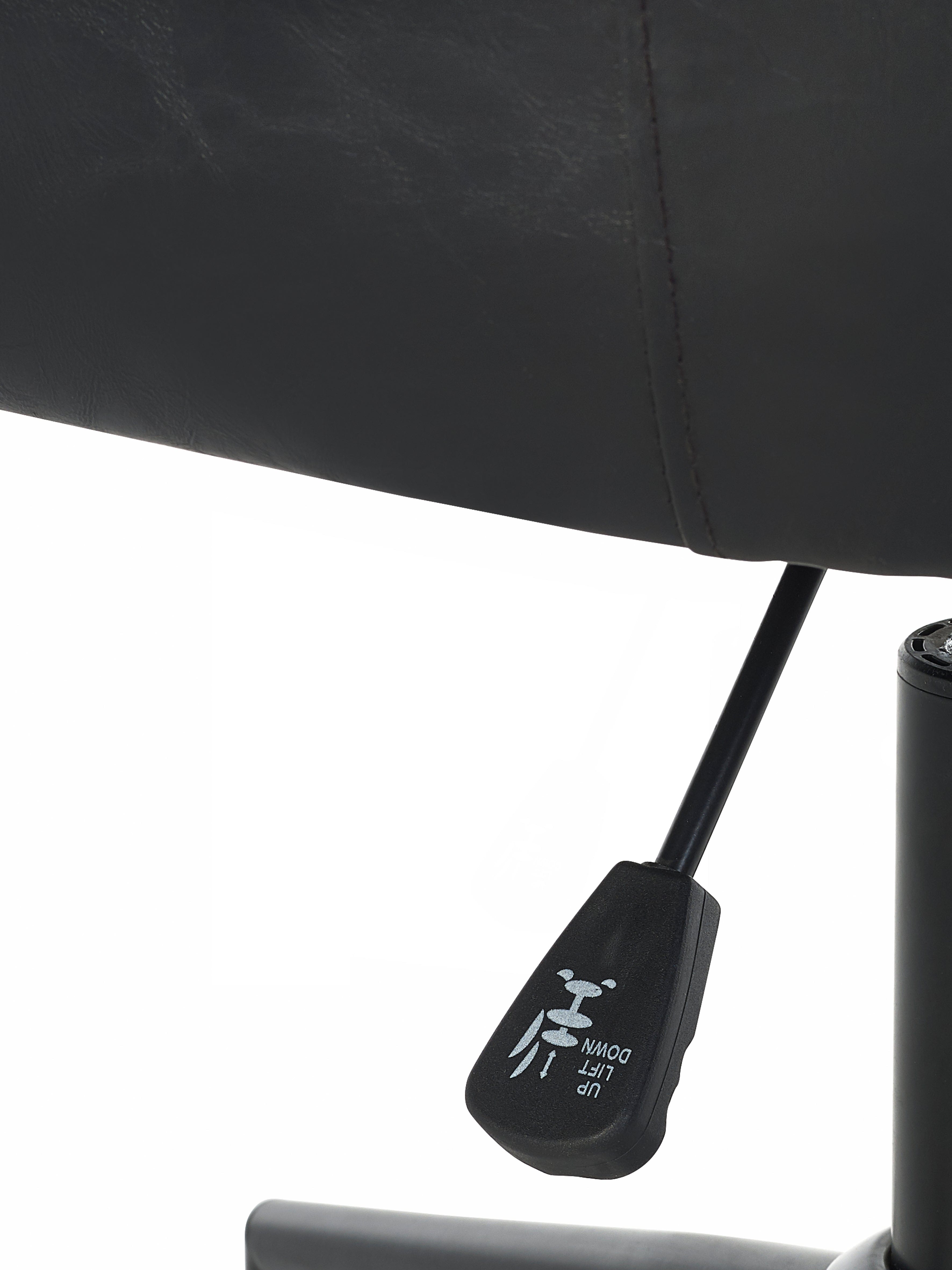 Luxe Office Chair In Black Faux Leather – Julian Bowen, view 6