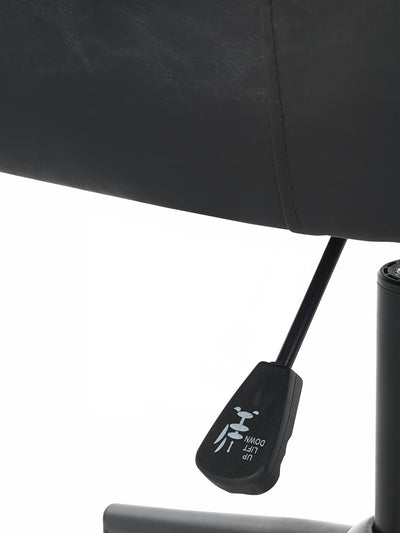 Luxe Office Chair In Black Faux Leather – Julian Bowen, view 6