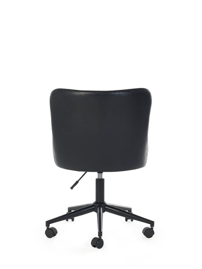 Luxe Office Chair In Black Faux Leather – Julian Bowen, view 4