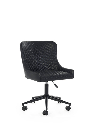 Luxe Office Chair In Black Faux Leather – Julian Bowen