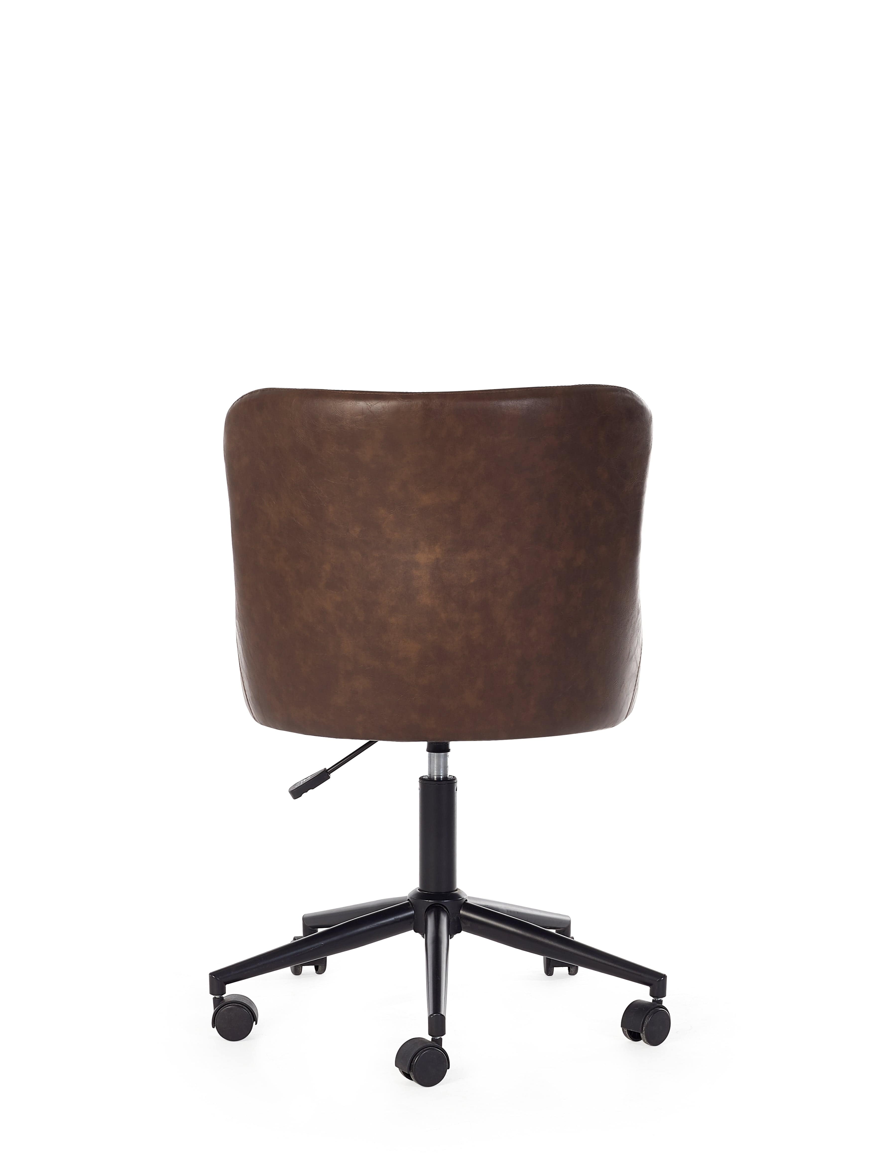 Luxe Office Chair In Brown Faux Leather – Julian Bowen, view 4