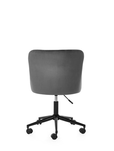 Luxe Office Chair In Grey Velvet – Julian Bowen, view 4