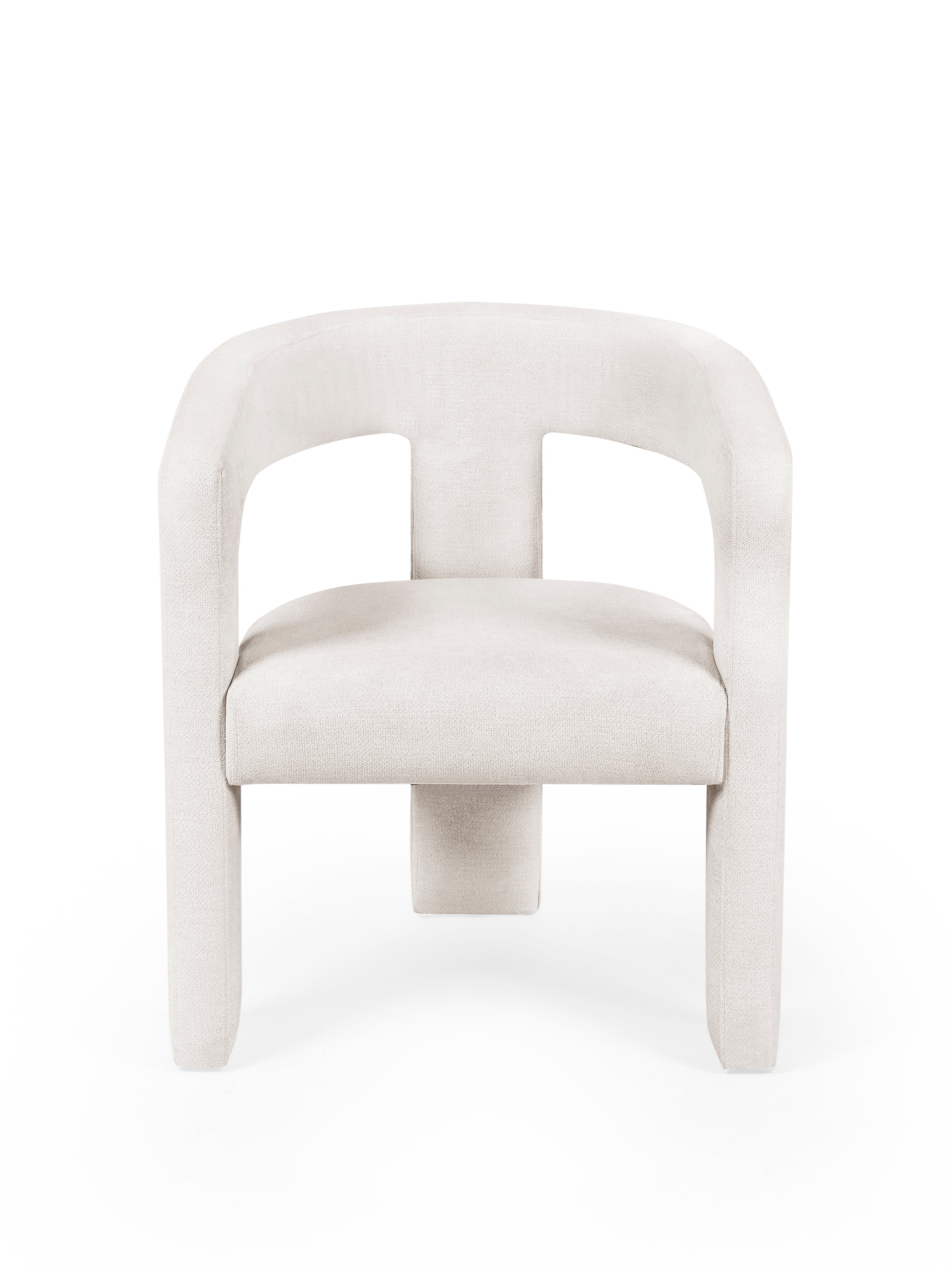 Elara Cream Chenille Upholstered  Chair – Julian Bowen, view 3
