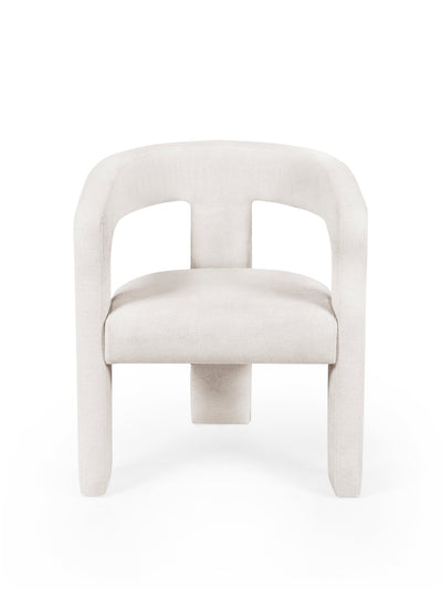 Elara Cream Chenille Upholstered  Chair – Julian Bowen, view 3