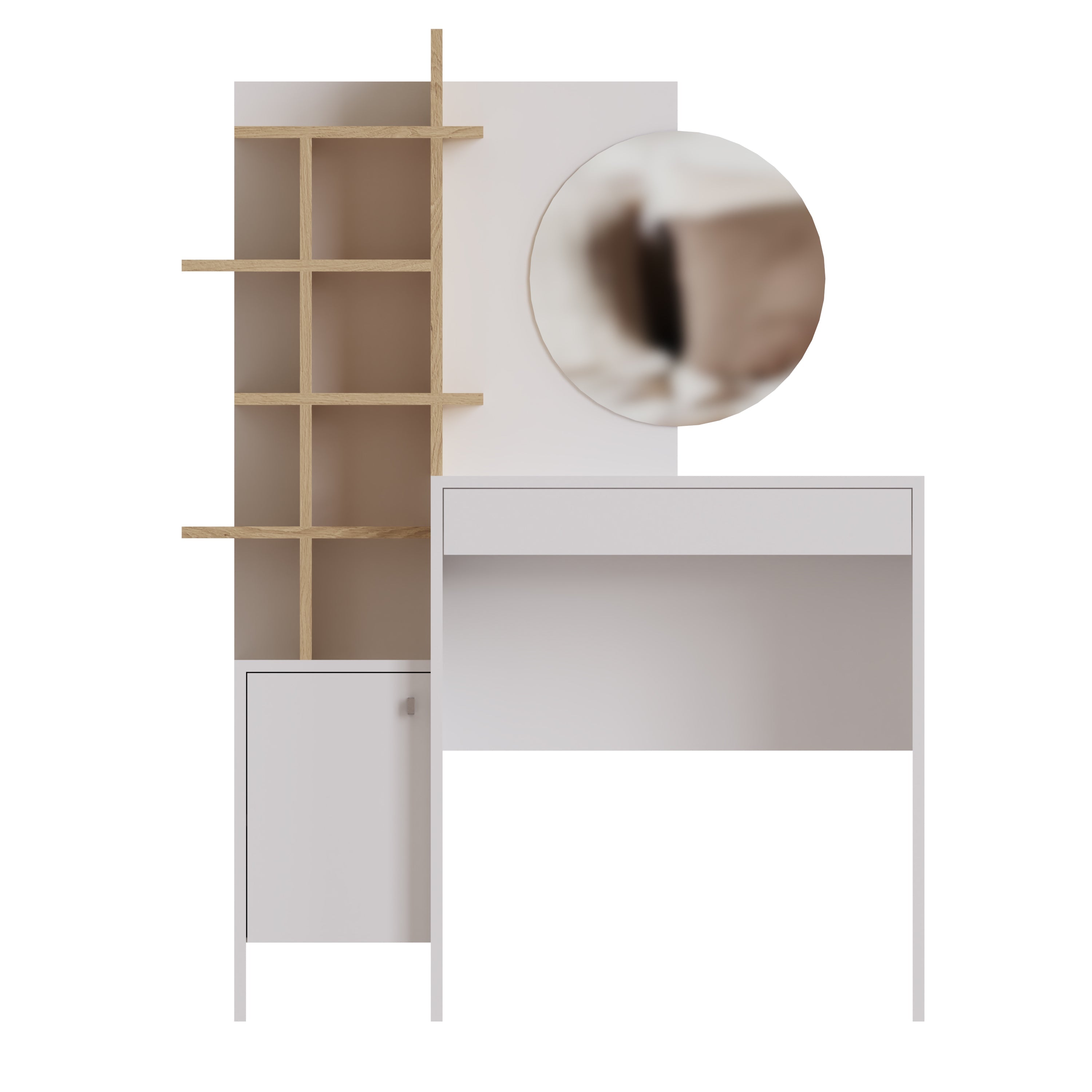 Freyja Dressing Table White/Oak – GFW, view 4