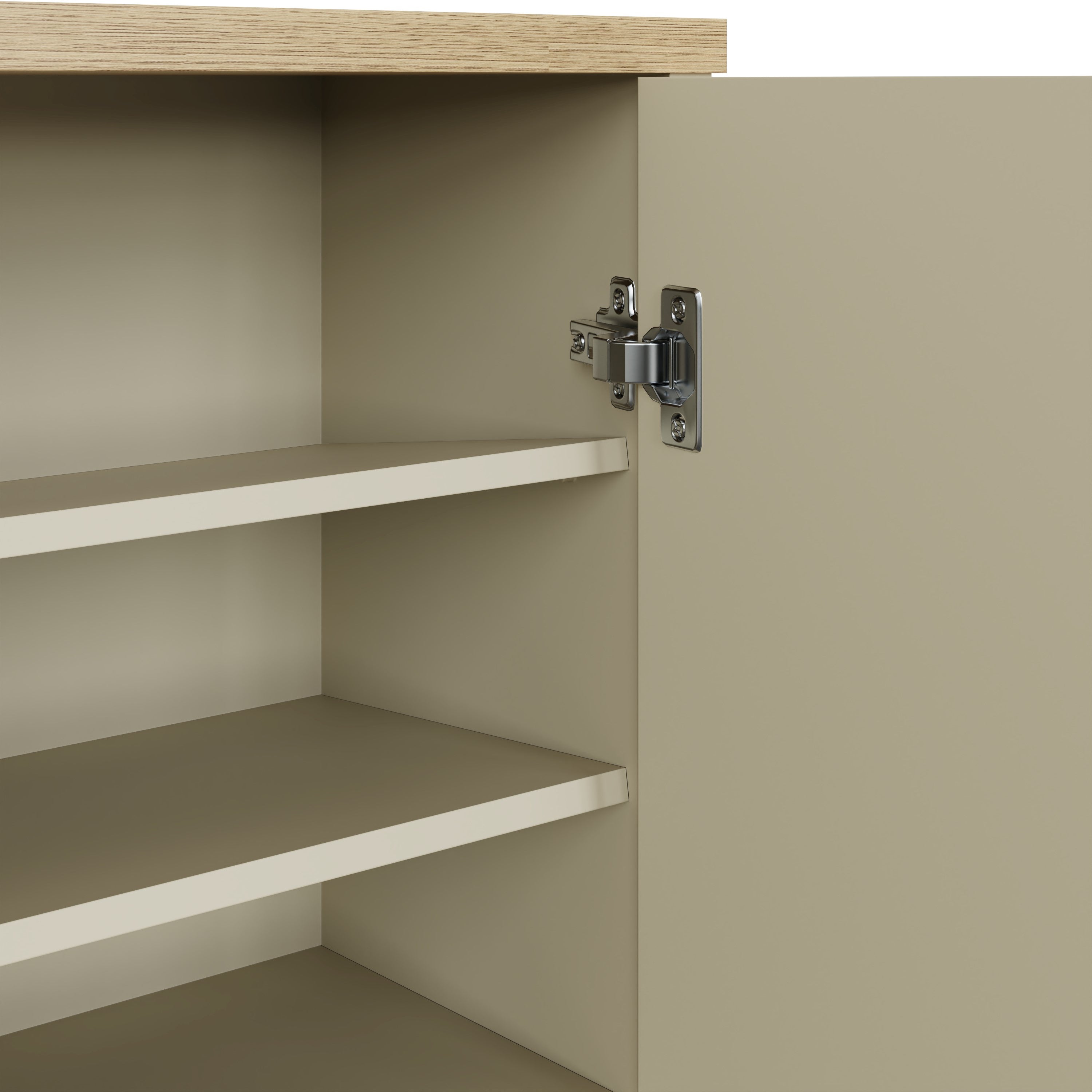 Lancaster 2 Door Shoe Cabinet Cream – GFW, view 7