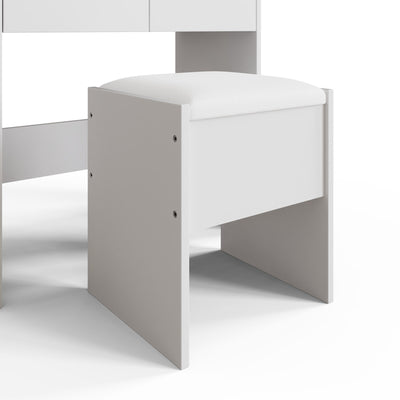 Eva Dressing Table With Stool White – GFW, view 17