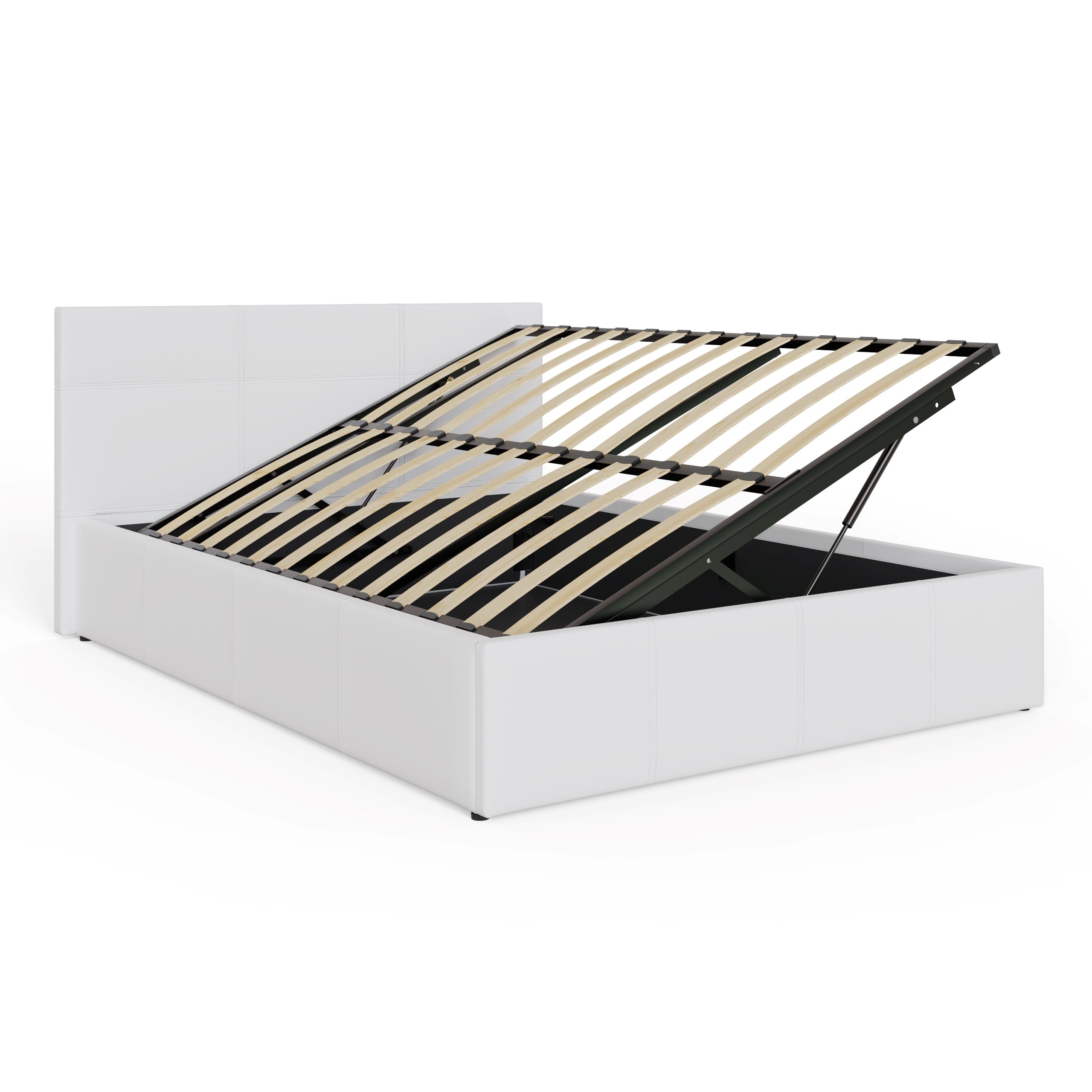 Side Lift Ottoman Bed White – GFW, view 7