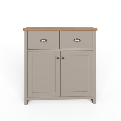 Lancaster Compact Sideboard – Grey & Oak