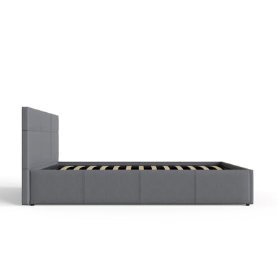 End Lift Ottoman Bed Grey Leather – GFW, view 5