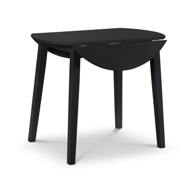 Coast Black Dropleaf Table and 4 Black Coast Chairs