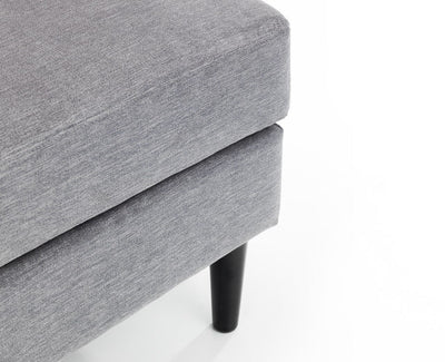 Julian Bowen Ottoman Hayward Ottoman - Dark Grey Chenille Fabric Bed Kings