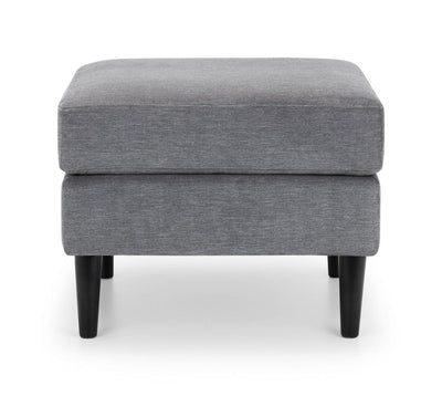 Julian Bowen Ottoman Hayward Ottoman - Dark Grey Chenille Fabric Bed Kings
