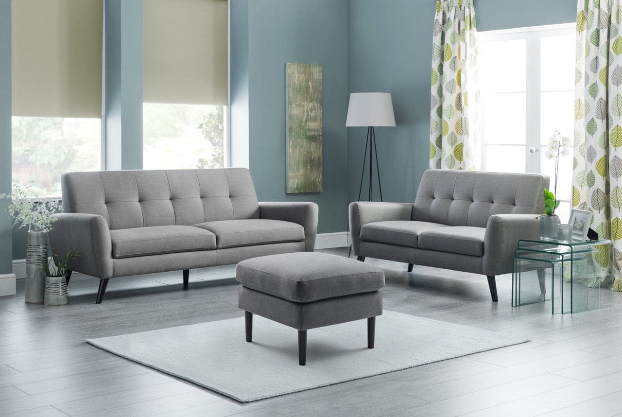 Julian Bowen Ottoman Monza Ottoman - Grey Bed Kings