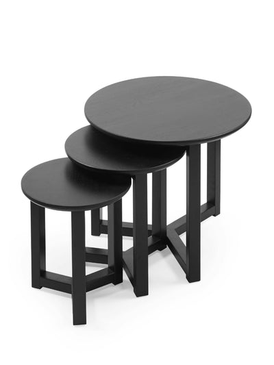 Nidri Black Nest Of 3 Tables – Julian Bowen