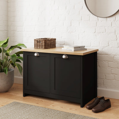 Lancaster Shoe Storage Black – GFW, view 2