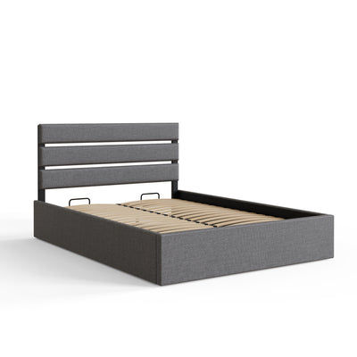 Hudson 135cm End Lift Ottoman Bed – Grey
