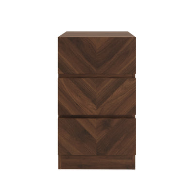 Catania 3 Drawer Bedside Table Royal Walnut – GFW