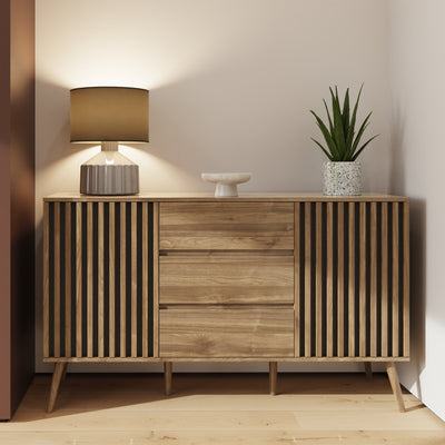 Rowan Large Sideboard Oak – GFW, view 4