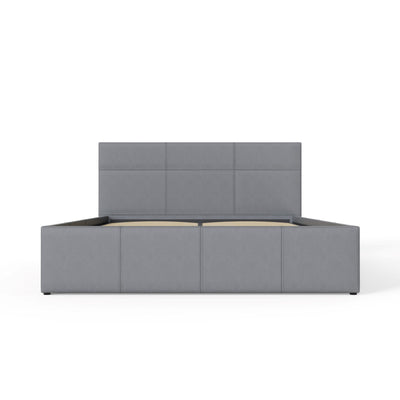 Side Lift Ottoman Bed Grey Leather – GFW, view 4