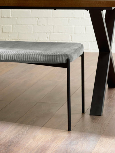 Leonie Bench - Grey – Julian Bowen, view 6