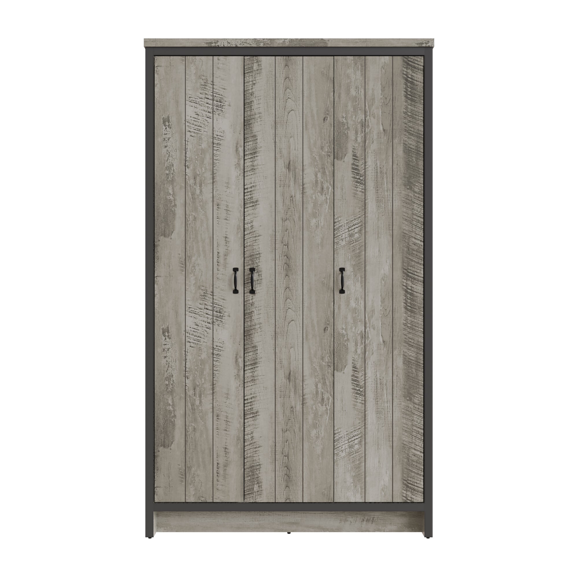 Boston 3 Door Wardrobe Grey – GFW, view 3