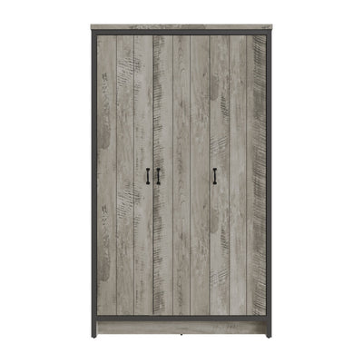 Boston 3 Door Wardrobe Grey – GFW, view 3