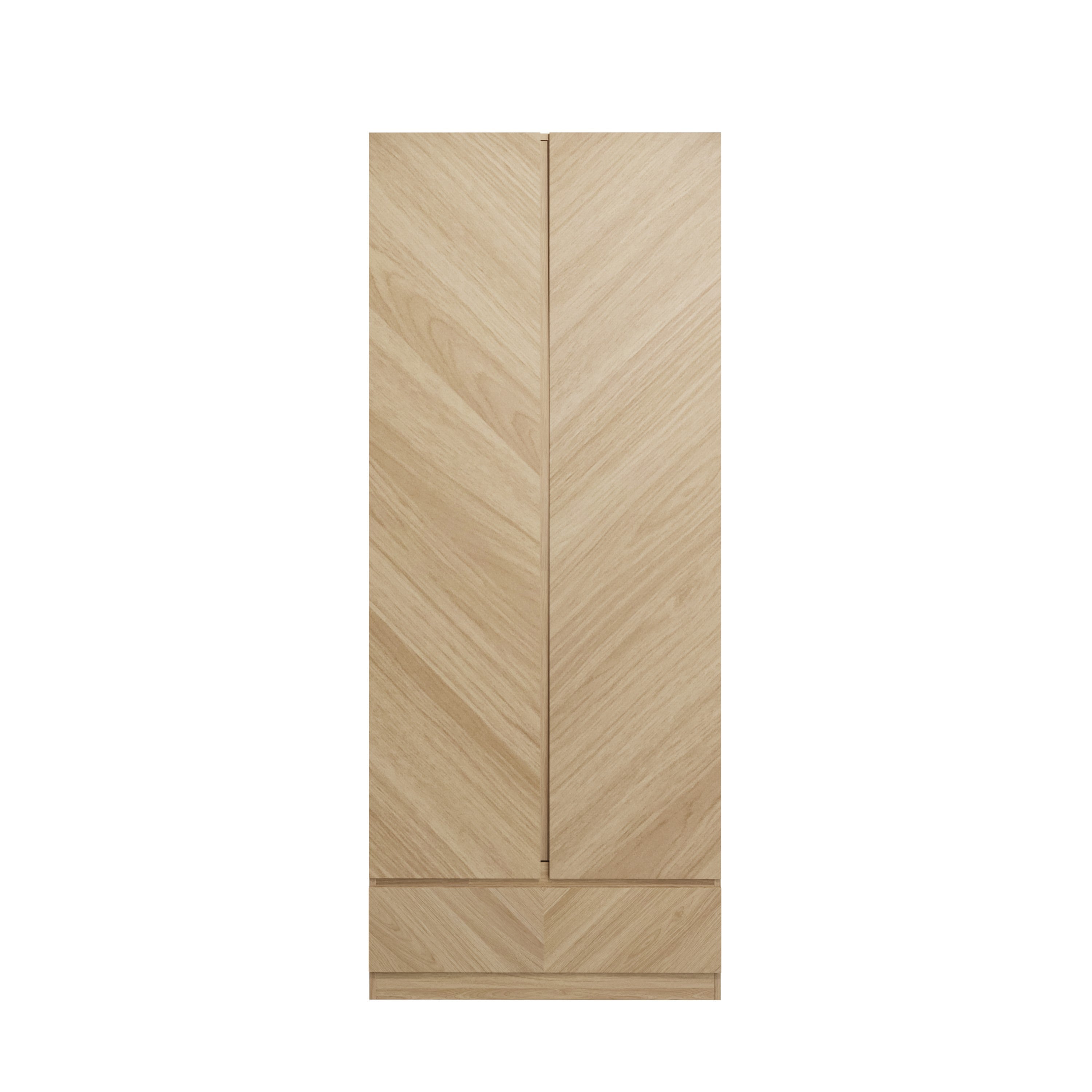 Catania 2 Door 1 Drawer Wardrobe Euro Oak – GFW