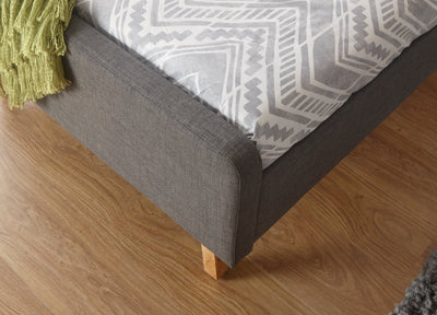 Ashbourne Fabric Upholstered Bed Grey – GFW, view 21