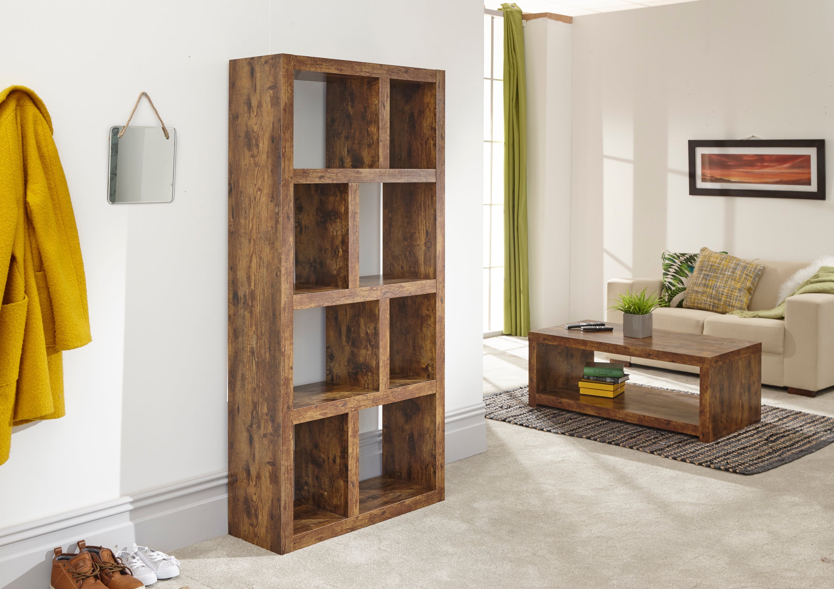 Jakarta Tall Open Shelving Unit Mango – GFW, view 3