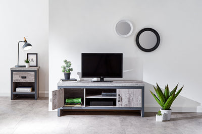 Boston 2 Door TV Unit Grey – GFW, view 3