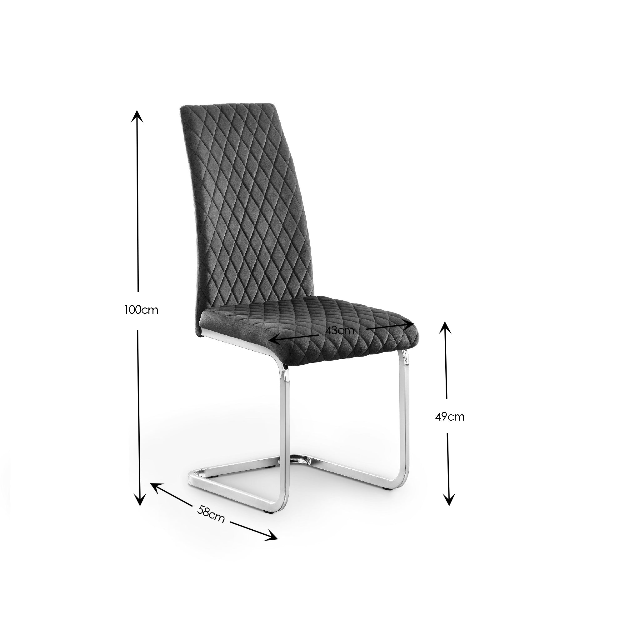 Positano Table and 4 Grey Calabria Chairs