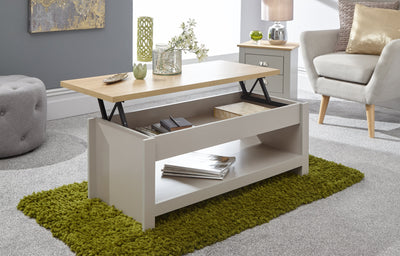 Lancaster Lift Up Coffee Table Grey – GFW, view 3