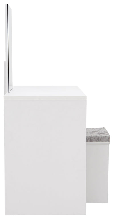 Elizabeth Dressing Table Set – White & Grey